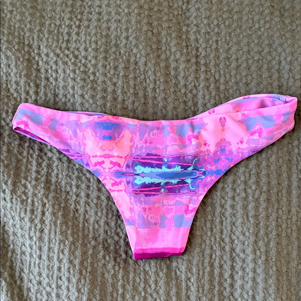 Stone Fox Swim Pink and Purple Bikini Bottom
